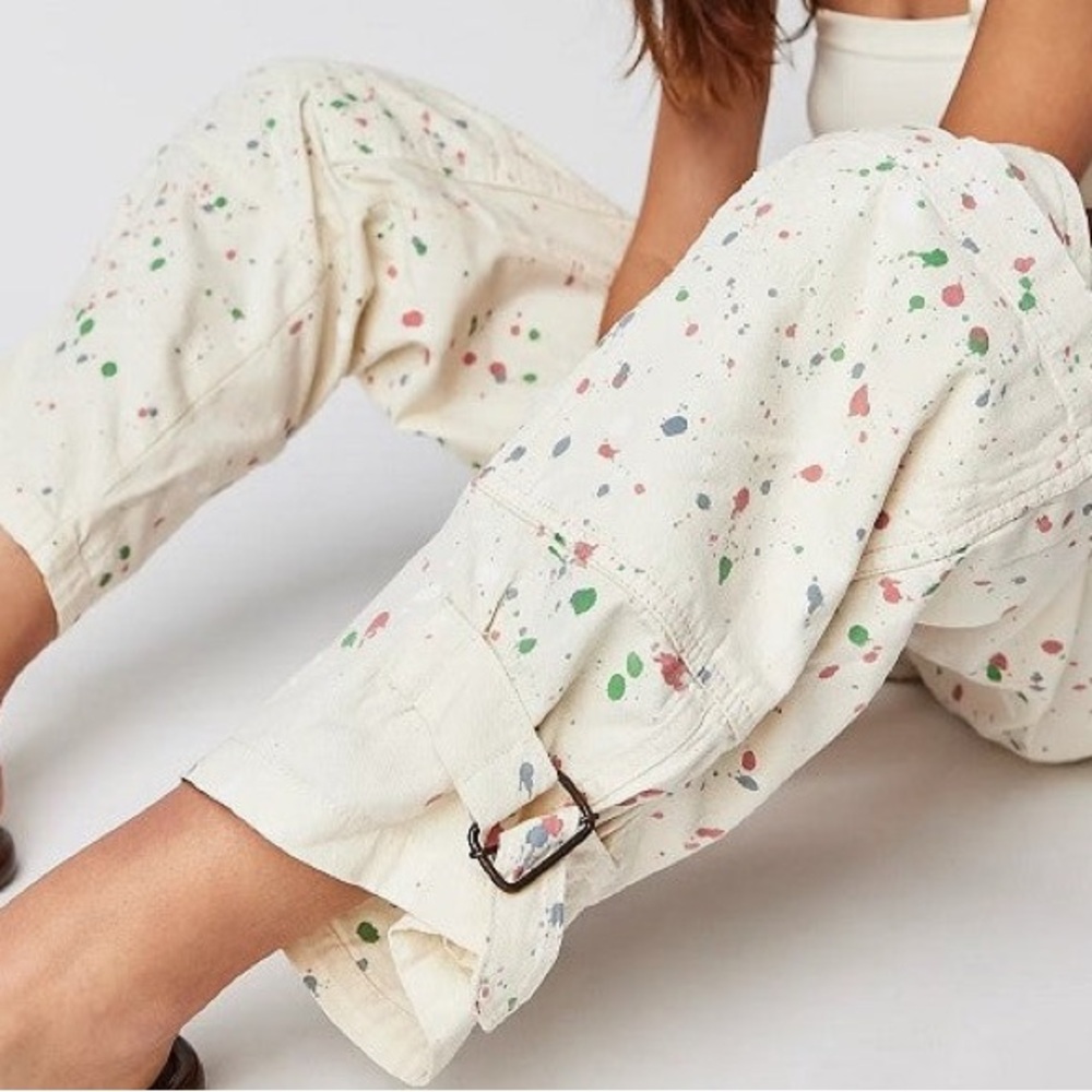 Free‎ People Painter Cargo Pant in Ecru Size 2